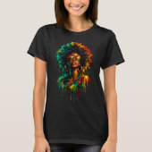 Levendige Afro Soul Paint Drip Straatkunst T-shirt (Voorkant)