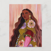 Levendige Afroboheemse Vrouw Schildert Boho Briefkaart (Voorkant)
