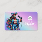 Levendige Afrocentrische Black Woman Salon Brandin Visitekaartje (Voorkant)