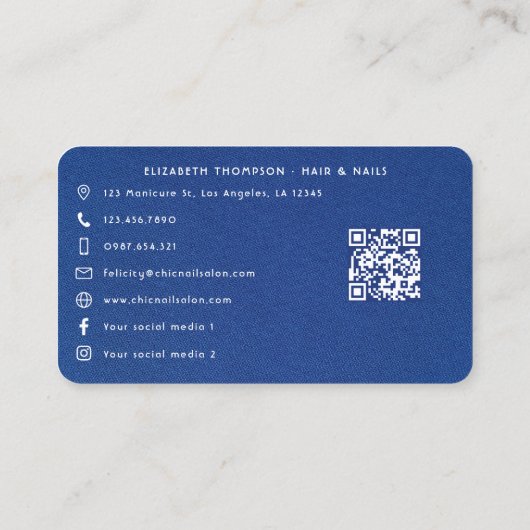 Levendige Afrocentrische Black Woman Salon Brandin Visitekaartje (Achterkant)