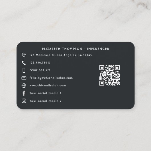 Levendige Afrocentrische Zwarte Vrouw Salon Brandi Visitekaartje (Achterkant)