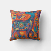 Levendige algebraïsche ontwerpen in traditioneel M Kussen (Achterkant)