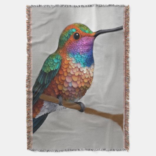 Levendige Allen's Kolibrie Schildering Deken (Voorkant Verticaal)
