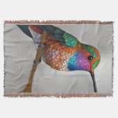 Levendige Allen's Kolibrie Schildering Deken (Voorkant)