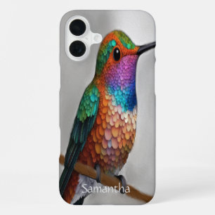 Levendige Allen's Kolibrie Schildering iPhone 16 Plus Hoesje