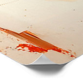 Levendige Amaryllis in moderne abstracte stijl Poster (Hoek)