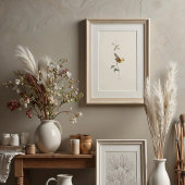 Levendige Amerikaanse Goldfinch Waterverf Art Poster