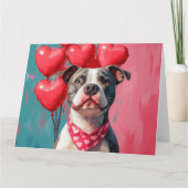 Levendige Amerikaanse Staffordshire Terrier Pop-Ar Kaart (Voorkant)