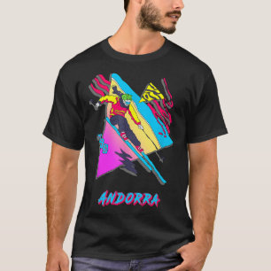 Levendige Andorra Skiing Adventure Graphic T-shirt