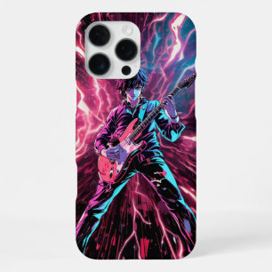 Levendige Anime Gitarist Rockband iPhone 16 Pro Max Hoesje