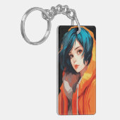 Levendige Anime Schoonheid Sleutelhanger (Voorkant Links)