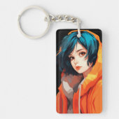 Levendige Anime Schoonheid Sleutelhanger (Voorkant)