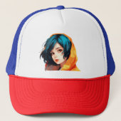Levendige Anime Schoonheid Trucker Pet (Voorkant)
