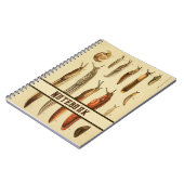 Levendige Antiek naaktslak Illustratie Natuurlijke Notitieboek (Linkerzijde)