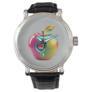 Levendige Apple Art Horloge