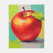 Levendige Apple Stilleven Fleece Deken (Voorkant)