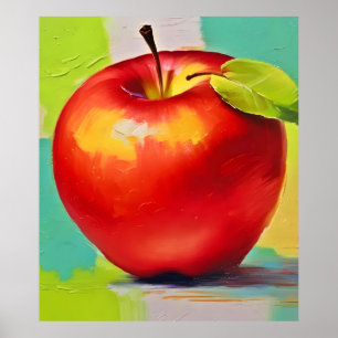 Levendige Apple Stilleven Poster