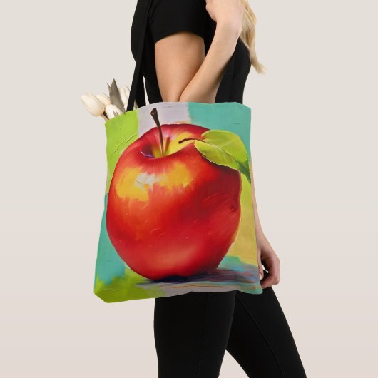 Levendige Apple Stilleven Tote Bag (Dichtbij)