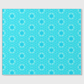 Levendige Aqua Blue Waterverf Wrapping Paper Roll Cadeaupapier (Vlak)