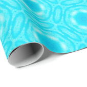 Levendige Aqua Blue Waterverf Wrapping Paper Roll Cadeaupapier (Rol Hoek)