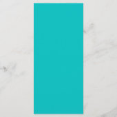 Levendige Aqua bruiloft Menu (Achterkant)