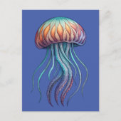 Levendige Aqua Zee Jelly Fish Briefkaart (Voorkant)