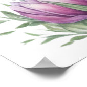Levendige Aquarel Tulpenboeket  Poster (Hoek)