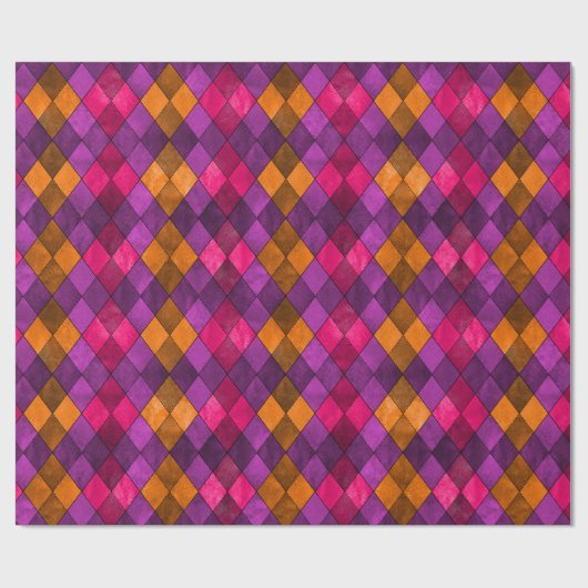 Levendige Argyle Diamonds Gift Wrap Cadeaupapier (Vlak)