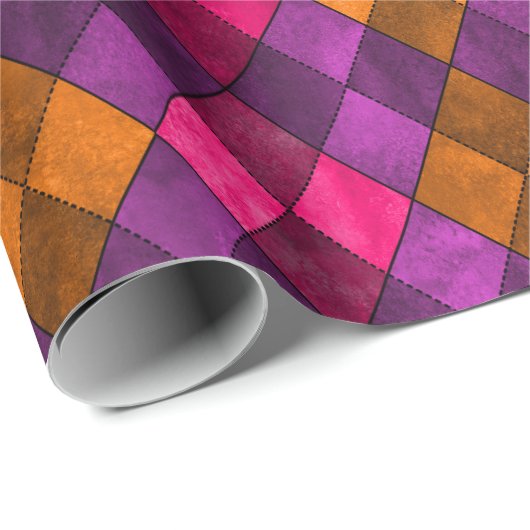 Levendige Argyle Diamonds Gift Wrap Cadeaupapier (Rol Hoek)