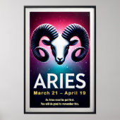 Levendige Aries Sterrenbeeld Poster (Voorkant)