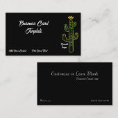 Levendige Arizona Desert Cactus Saguaro Visitekaartje (Voorkant / Achterkant)