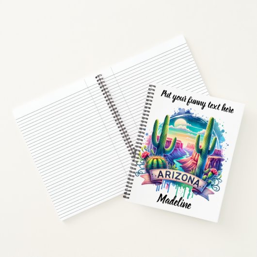 Levendige Arizona woestijn schoonheid Notitieboek (Binnen)