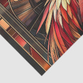 Levendige Art Deco Flamingo illustratie Tissuepapier (Detail)