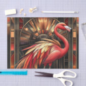 Levendige Art Deco Flamingo illustratie Tissuepapier (Craft)