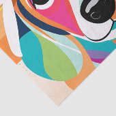 Levendige Art Kleurrijke teckel Tissuepapier (Detail)