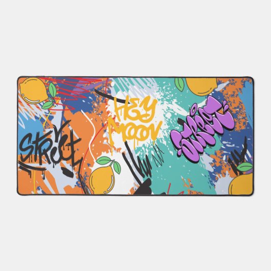 Levendige artistieke l Street art schilderij l Paa Bureaumat (Voorkant)