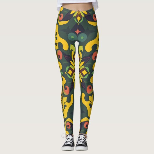 Levendige artistieke Leggings - Elegant naadloos p (Voorkant)