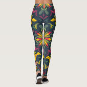 Levendige Artistieke Leggings Elegante Digitale Pr (Achterkant)