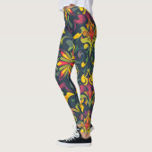 Levendige Artistieke Leggings Elegante Digitale Pr (Links)
