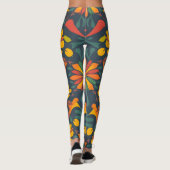 Levendige artistieke Leggings - Naadloze Home Deco (Achterkant)
