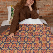 levendige artistieke symmetrie fleece deken