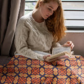 levendige artistieke symmetrie fleece deken