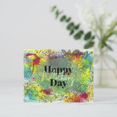 Levendige artistieke Waterverf en Ink Moederdag Briefkaart (Staand voorkant)