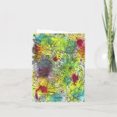 Levendige artistieke Waterverf en Ink Moederdag Kaart (Achterkant)