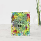 Levendige artistieke Waterverf en Ink Moederdag Kaart (Voorkant)