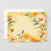 Levendige Aster Garden in zonovergoten Waterverf S Briefkaart (Voorkant / Achterkant)