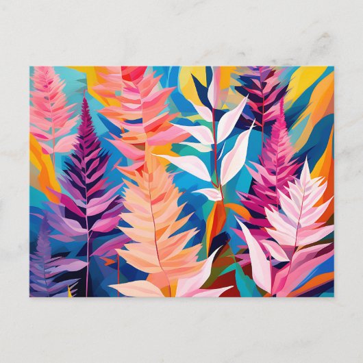 Levendige Astilbe Floral geometrisch Briefkaart (Voorkant)