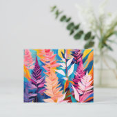 Levendige Astilbe Floral geometrisch Briefkaart (Staand voorkant)