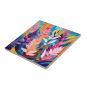 Levendige Astilbe Floral geometrisch Tegeltje (Zijkant)