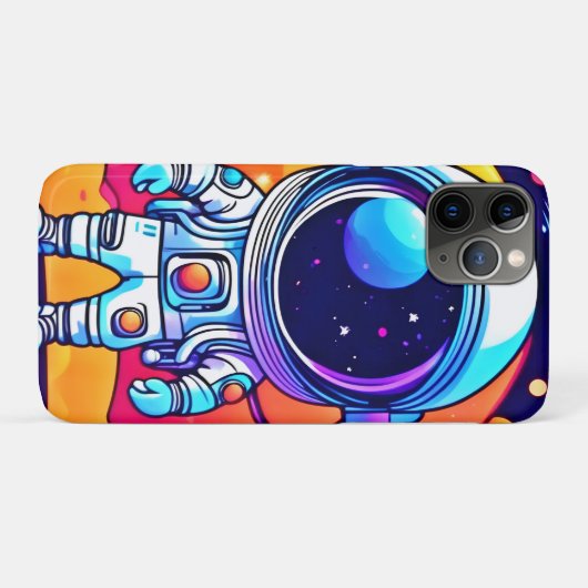 Levendige astronaut in kosmische kunst Case-Mate iPhone case (Achterkant (horizontaal))